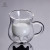 Wholesale Transparent New Design Double Wall Glass Cup with Handle