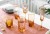 Popular Colored Hammered Glassware Gold Rimmed Cup Different Shapes Goblet Glasses for Party Red Wine Glass Goblets Set
