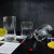Nordic Drinking Glassware Black Geometrical Glass Clear Whiskey Glasses Bar Restaurant Use Iridescent Colorful Whisky Cups