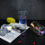Nordic Drinking Glassware Black Geometrical Glass Clear Whiskey Glasses Bar Restaurant Use Iridescent Colorful Whisky Cups
