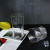 Nordic Drinking Glassware Black Geometrical Glass Clear Whiskey Glasses Bar Restaurant Use Iridescent Colorful Whisky Cups