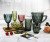Glassware Colored Goblet Wine Glasses Water Glass Pressed Champagne High-ball Tumbler Cups Bowl