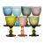 Vintage-Inspired Pattern 250Ml Amber Solid Color Embossed Engraved Vintage Glasses Wine Colored Glass Goblets Color Glass