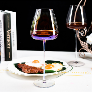 Amazon Top Seller Long Stem Transparent Luxury Goblet Wine Glasses Cheap Amber Goblets Glass and Crystal Goblets Vintage Glass