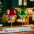 European Christmas Luxury Crystal Colorful Red Wine Glass Goblet Vintage Wine Cup Green Goblet Cup Glass for Couple Gift
