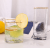 Hot Sale Square Whiskey Glasses Clear Transparent Hammer Design Glass Cups with Gold Rim Custom Best Whisky Glass
