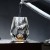 Hot Sell 2023 Bar Popular Round Design Shot Wine Glasses Crystal Handmade Gold Foiled Bubble Bottom Split Shot Baijiu Glass