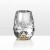 Hot Sell 2023 Bar Popular Round Design Shot Wine Glasses Crystal Handmade Gold Foiled Bubble Bottom Split Shot Baijiu Glass