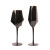 Wholesale Elegant Lead Free Goblet Wine Glasses Full Color Accent Blind Black Tasting Glass with Gold Rim for Fun Party Event