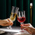 Ins Style Custom Drinking Water Glasses Unique Italian Diamond Shape Champagne Flutes Wine Goblet Cup Crystal Red Wine Glass Set