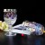 Deluxe Party Use Luster Coloured Pressed Glass Goblets Vintage Tumbler Wedding Hi-ball Amber Glass Cup Goblet Glass