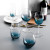 Wholesale Vintage Cracked Ice Pattern Custom Blue Glass Wine Goblets Creative Champagne Glass and Tumbler Glass Cups