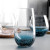 Wholesale Vintage Cracked Ice Pattern Custom Blue Glass Wine Goblets Creative Champagne Glass and Tumbler Glass Cups