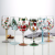 Hot Celebration Custom Logo Wine Glass Christmas Goblet Christmas Clear with Red Stem and Black Base Support OEM ODM Service