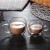 High Borosilicate Transparent Double Coffee Cup Resistant Tropical Handle Flower Cup 150ml 250ml