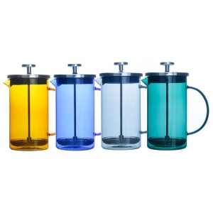 Wholesale Custom Glass French Press Strainer French Coffee Tea Press Glass with Stainless Steel Filter