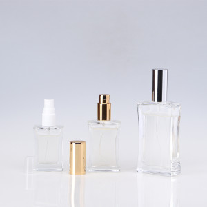 Wholesale Custom Luxury 30ml 50ml 100ml Refillable Perfume Bottles Glass with Silver Golden Spray Pump
