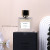 30ml 50ml 100ml Square Transparent Perfume Glass Bottle with Golden Square Cap