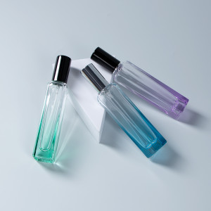 15ml Empty Screw Cap Small Arabic Gradient Color Travelling Glass Perfume Bottles for Sale