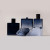 Design 50ml Clear Classic Square Fragrance Spray Perfume Glass Bottles with Different Caps