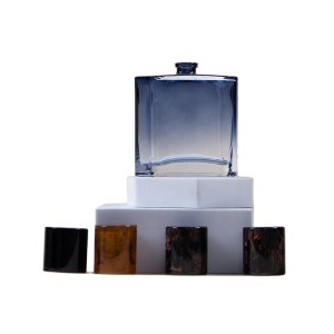 50ml 100ml Luxury Rectangle Empty Color Spray Perfume Oil Glass Bottle with New Stype Lid
