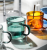 Factory Direct Sales Colored Glass Double Water Cup Office Drink Cup Coffee Cup Belt B