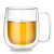 Factory Outlet 250ml Double Glass Simple Coffee Cup with Handle