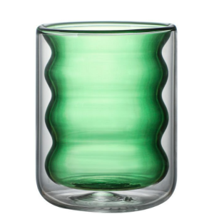 Creative and Fashionable Color Double Layer Water Cup Household Milk Heat-resistant Glass Mug Office Drink Juice Cup