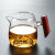 Wholesale Chinese Kungfu Clear Borosilicate Snow Mountain Glass Cup with Wooden Handle