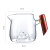 Wholesale Chinese Kungfu Clear Borosilicate Snow Mountain Glass Cup with Wooden Handle
