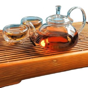 CnGlass 22oz.Tea Pot Wholesale Water Juice Jug Borosilicate Glass Teapot Loose Leaf Tea Maker with Strainer for Flower Tea
