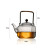 700ml Lifting Beam Hammered Borosilicate Glass Teapot with Copper Handle