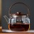 Hot Selling 1000ml Luxury High Borosilicate Glass Teapot with Wood Handle