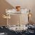 Covered Glass Stew Pot Heat Resistant Glass Stove and Covered Pot, Suitable for Pasta, Soup, Milk, Baby Food