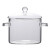 Factory Customized Big Size High Borosilicate Glass Transparent Cooking Pot