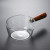 Wholesale 400ML 600ML Household Borosilicate Glass Milk Pot with Wooden Handle
