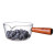 Wholesale 400ML 600ML Household Borosilicate Glass Milk Pot with Wooden Handle