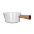 Transparent Glass Cooking Pot Pyre Glass Milk Pan Mini Saucepan with Wooden Handle