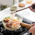 Transparent Glass Cooking Pot Pyre Glass Milk Pan Mini Saucepan with Wooden Handle