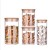 Round Glass Storage Tank High Borosilicate Glass Sealed Tank Transparent Belt Bamboo Cover