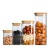 Hot Sale Household Square Storage Borosilicate Glass Jar with Bamboo Lid