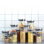 Round Food Storage Jar with Stainless Lid Spice Jar for Candy Kitchen Airtight Jar