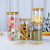 Kitchen 800ml 1000ml Tube Shaped High Borosilicate Glass Storage Jar with Bamboo Lid