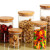 Kitchen 800ml 1000ml Tube Shaped High Borosilicate Glass Storage Jar with Bamboo Lid