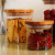 Kitchen 800ml 1000ml Tube Shaped High Borosilicate Glass Storage Jar with Bamboo Lid