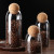 Custom 500ml 800ml 1200ml High Borosilicate Glass Jar with Cork Ball Lid