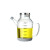 600ml 800ml Food-grade Lead-Free Glass Dispenser Oil Pot with Stainless Steel Lid
