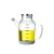600ml 800ml Food-grade Lead-Free Glass Dispenser Oil Pot with Stainless Steel Lid