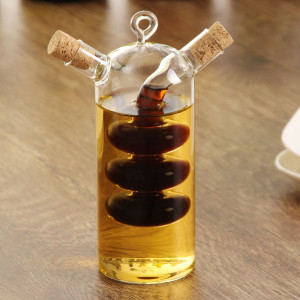Wholesale Custom Made Double Use Borosilicate Glass Cooking Oil Pot with Cork Lid