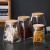350ml 550ml 750ml 950ml Kitchen Use High Borosilicate Airtight Clear Glass Storage Jars with Bamboo Lids